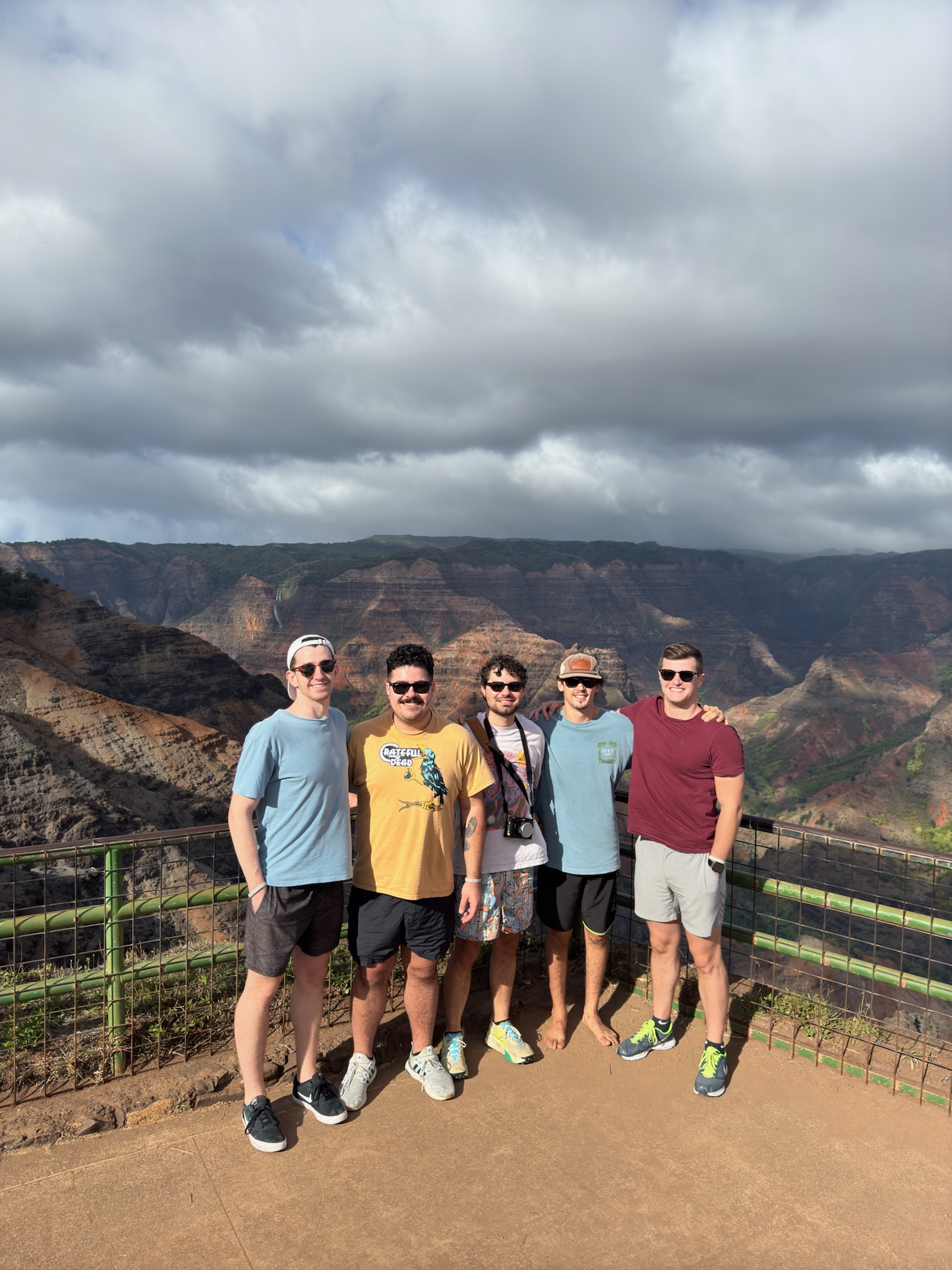 Waimea Canyon overlook with Ryan, Alex, Chris, and Isaiah.